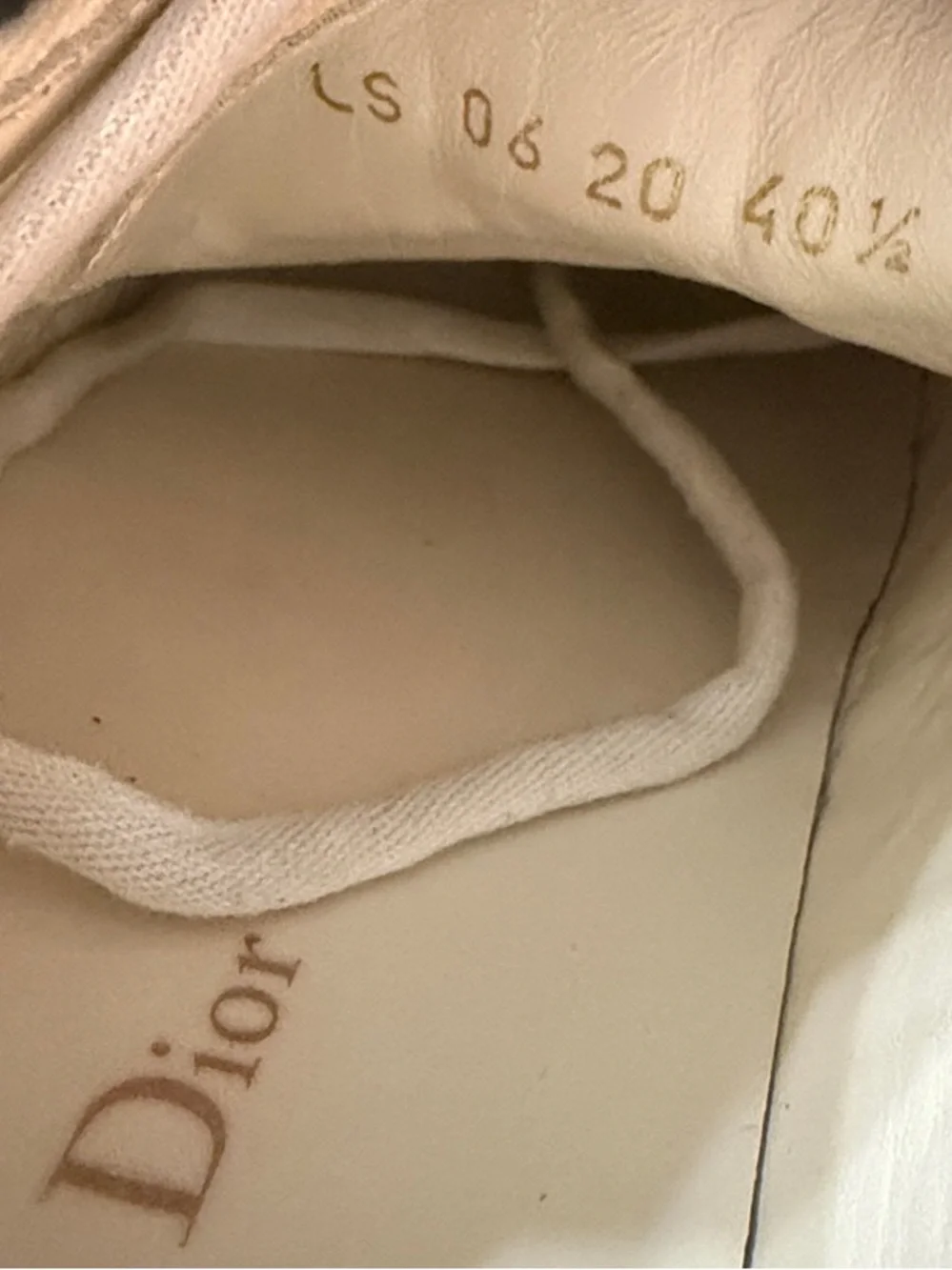 Dior Gray/Off White Canvas Sneakers